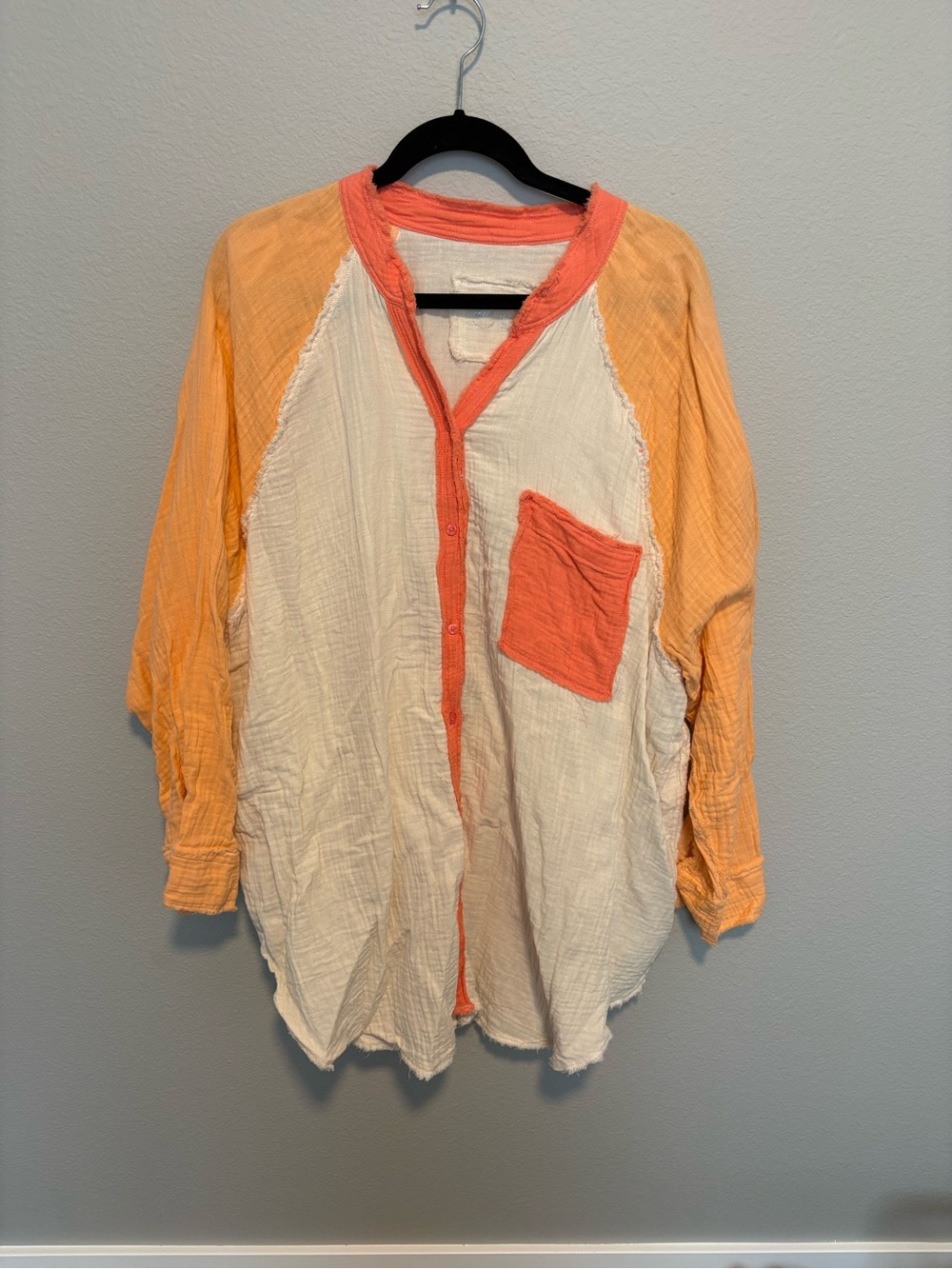 Aerie Pool to Party Tunic oversized button-up lightweight, gauzy fabric XXL